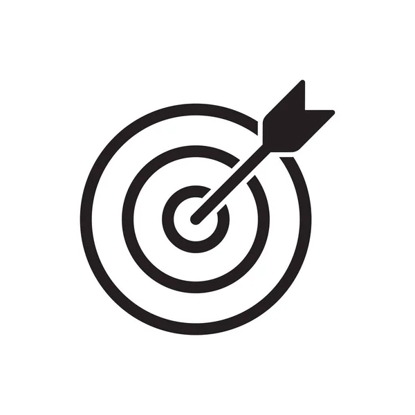 Target Bullseye Arrow Line Art Icon Apps Websites Eps — Stock Vector