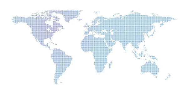 Vettore di mappe del mondo, isolato su sfondo bianco. Terra piatta, modello di mappa grigia per il modello del sito web, rapporto annuale, infografica . — Vettoriale Stock