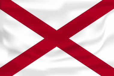 Flag of Alabama ABD 'nin bir eyaletidir. resimleme