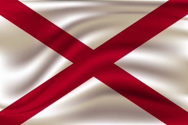 Flag of Alabama ABD 'nin bir eyaletidir. resimleme