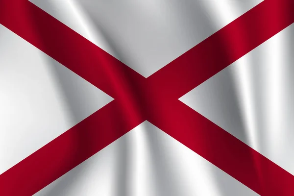 Waving Flag Alabama State Usa Illustration — Stock Photo, Image