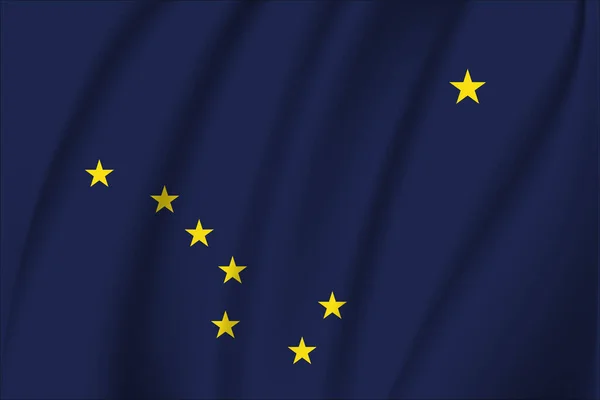 Vlajka Alaska Stát Usa Ilustrace — Stock fotografie