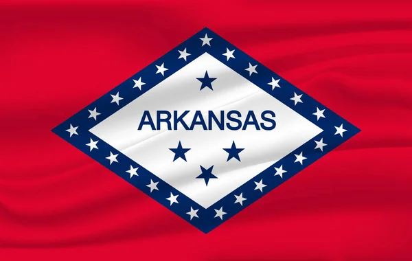 Waving Flag Arcansas Estado Estados Unidos Illustration Waving Flag Arcansas — Foto de Stock