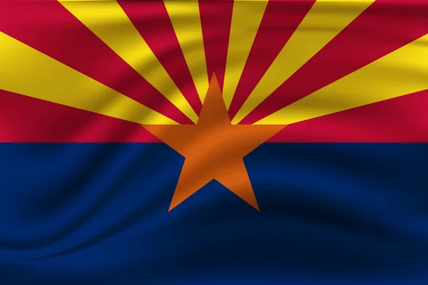 Arizona Bayrağını Sallamak Bir Abd Eyaletidir Resimleme — Stok fotoğraf