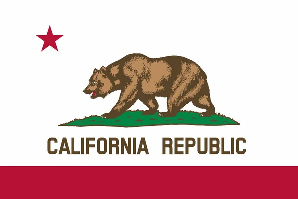 Bandera California Estado Los Estados Unidos Ilustración Ilustración — Foto de Stock