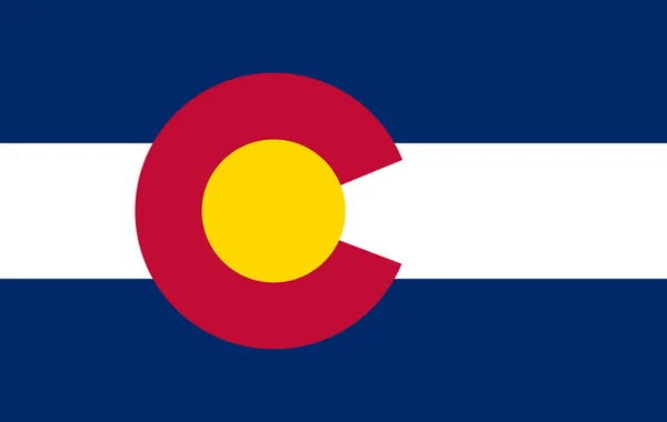 Σημαία Της Πολιτείας Colorado Των Ηνωμένων Πολιτειών Απεικόνιση Απεικόνιση — Φωτογραφία Αρχείου