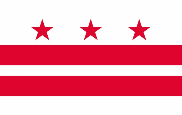 Bandera Del Distrito Columbia Estado Los Estados Unidos Ilustración —  Fotos de Stock