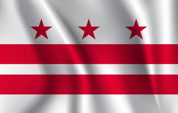 Waving Flag District Columbia Estado Estados Unidos Illustrationwaving Flag District —  Fotos de Stock