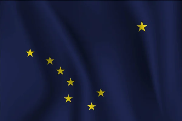 Размахивание Флагом Аласка Штат Сша Иллюстрация — стоковое фото