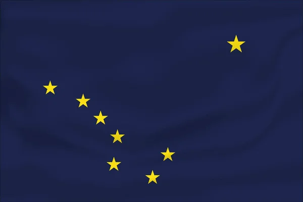 Waving Flag Van Alaska Een Staat Van Illustratie — Stockfoto