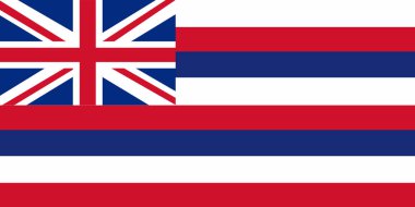 Hawaii bayrağının resmi. Ka Hae Hawaii. .