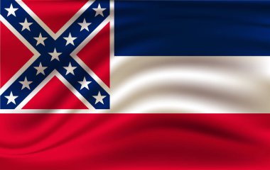 Mississippi 'nin dalgalı bayrağı.