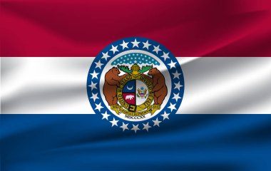 Missouri 'nin dalgalı bayrağı.