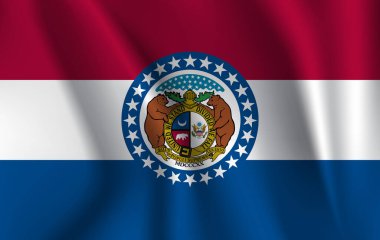 Missouri 'nin dalgalı bayrağı.