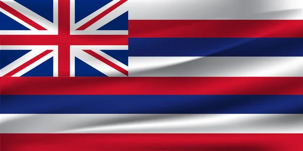 Національний Прапор Гавайських Законодавців Символ Держави Хвилястій Бавовняній Тканині — стокове фото