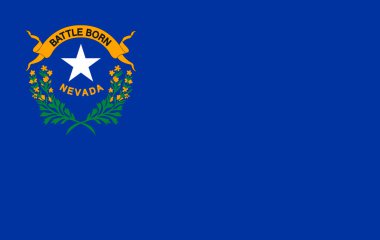 NEVADA Amerika Birleşik Devletleri bayrağı. resimleme.