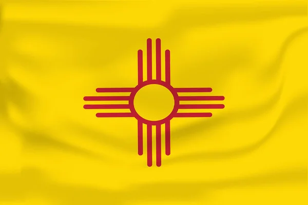 Waving Flag New Mexico Een Staat Van Illustratie — Stockfoto