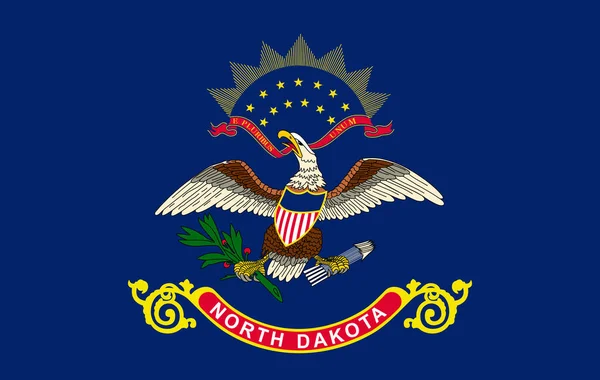 Flag North Dakota State United States Illustration — Stock Photo, Image