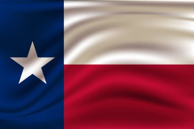 Texas bayrağı sallamak bir ABD eyaletidir. resimleme