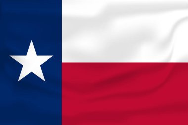 Texas bayrağı sallamak bir ABD eyaletidir. resimleme