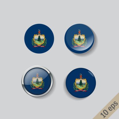 Vermont marka cam düğmeler. resimleme.