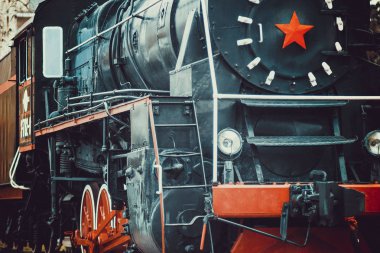 Eski Sovyet antika buharlı lokomotifi