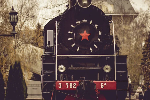 Antiguo Ruso Ruso Antiguo Locomotora Vapor Retro —  Fotos de Stock
