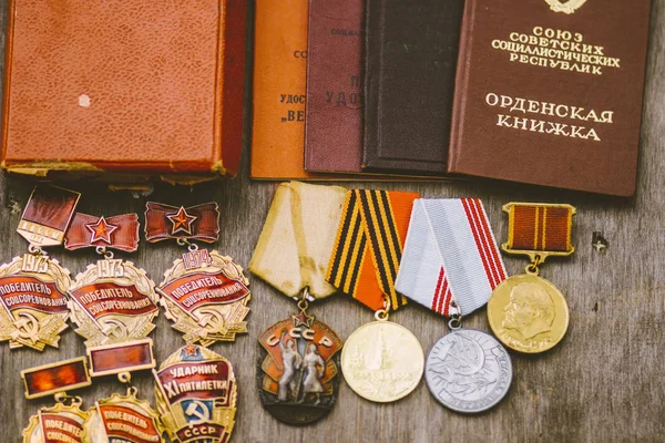 Medallas Pedidos Premios Por Trabajo Victoria — Foto de Stock