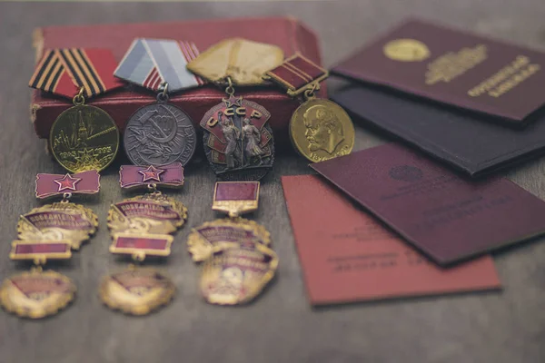 Medailles Onderscheidingen Voor Werk Overwinning — Stockfoto