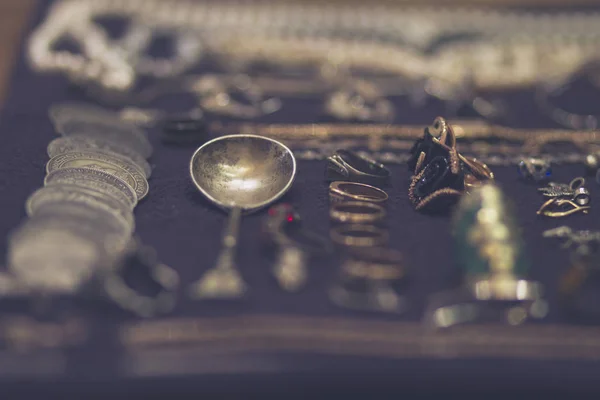 Bijoux Métaux Précieux Argent Pierres Précieuses — Photo