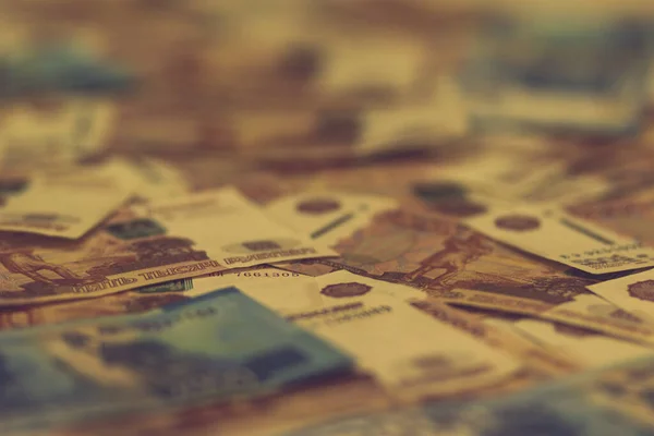 Rus Kağıt Banknotları Rusya Nın Parası — Stok fotoğraf