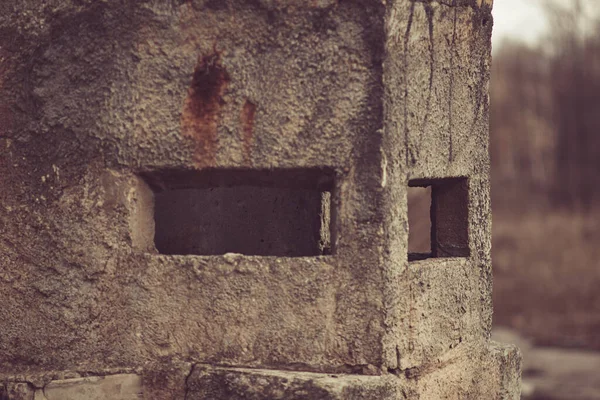 Uma Antiga Metralhadora Militar Colocada Num Bunker — Fotografia de Stock