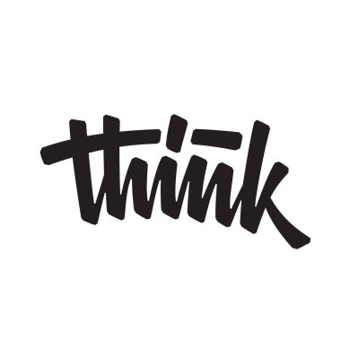 Modern el yazısı olan bir poster.