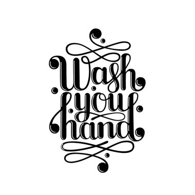 Modern el yazısı olan bir poster.