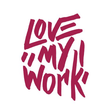 Modern el yazısı olan bir poster.