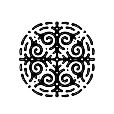 Süs desenli Asyalı tasarım çemberi