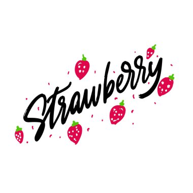 Anaokulu ve aile bakım için logo. Çilek. Vektör çizim.