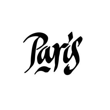 Tasarımın için el yazması bir poster. Yaratıcı tipografi. Paris yazılı el çizimi tebrik kartı. Vektör illüstrasyonu.