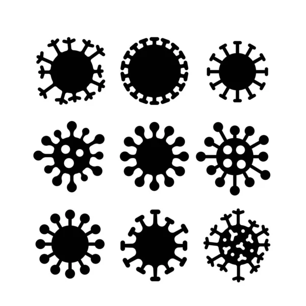 Установите Коронавирусные Бактерии Маркировкой 2019 Nkov Новые Коронавирусы Никаких Инфекций — стоковое фото