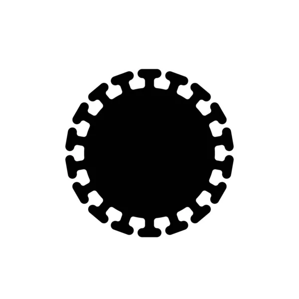 Coronavirus Vector Isolated White Bacteria Icon Flat Coronavirus Bacteria Icon — Stock Photo, Image