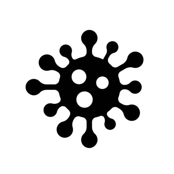 Coronavirus Vector Isolated White Bacteria Icon Flat Coronavirus Bacteria Icon — Stock Photo, Image