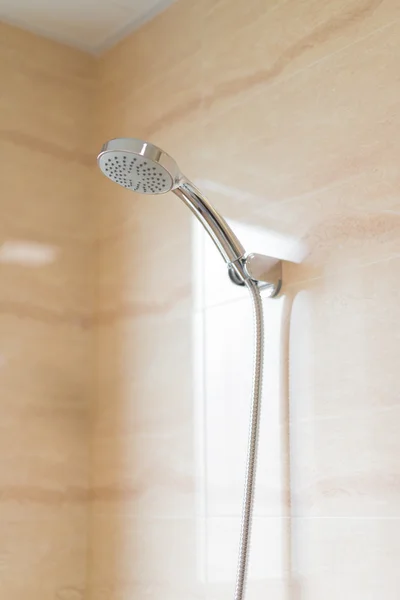 Stainless steel show head in bathroom — Stock Photo, Image