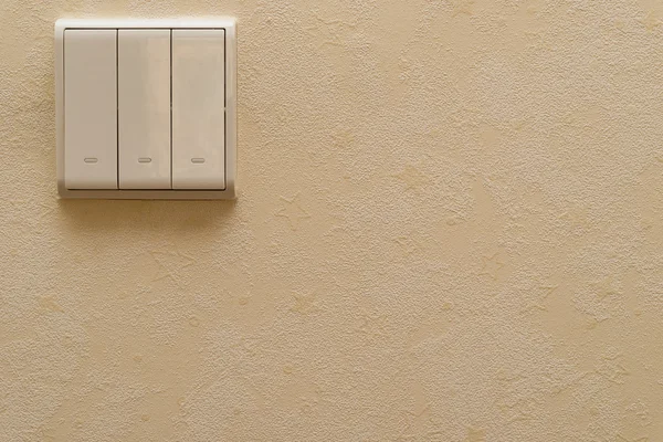 Przełączniki elektryczne na ścianie — Zdjęcie stockowe