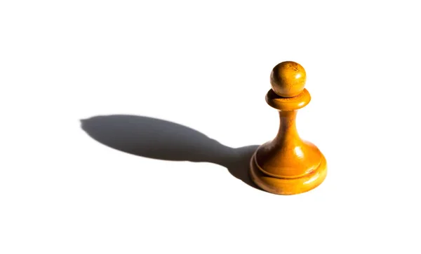 A chess pawn casting a bishop piece shadow concept of strength and aspirations — Stock Photo, Image