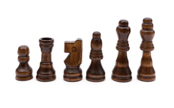 Коричнева лінія шахів на білому тлі — стокове фото