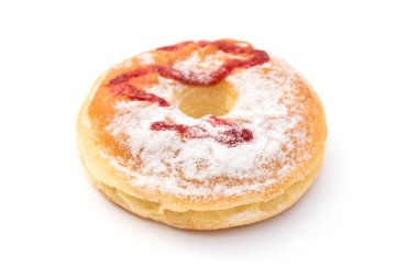 yan görünümü çörek beyaz bir arka plan üzerinde