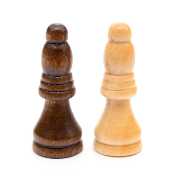 白色背景上的国际象棋相 — 图库照片