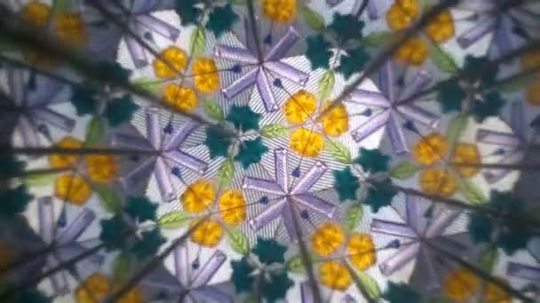 Various shapes of kaleidoscope inside — Stock Video