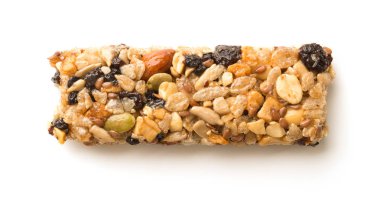 Üstten Görünüm tatlı agave şurubu ve beyaz zemin üzerine kavrulmuş fıstık puf