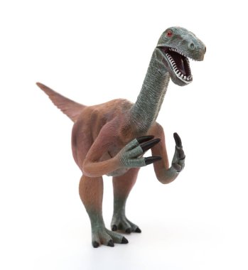 nothronychus oyuncak beyaz bir arka plan üzerinde